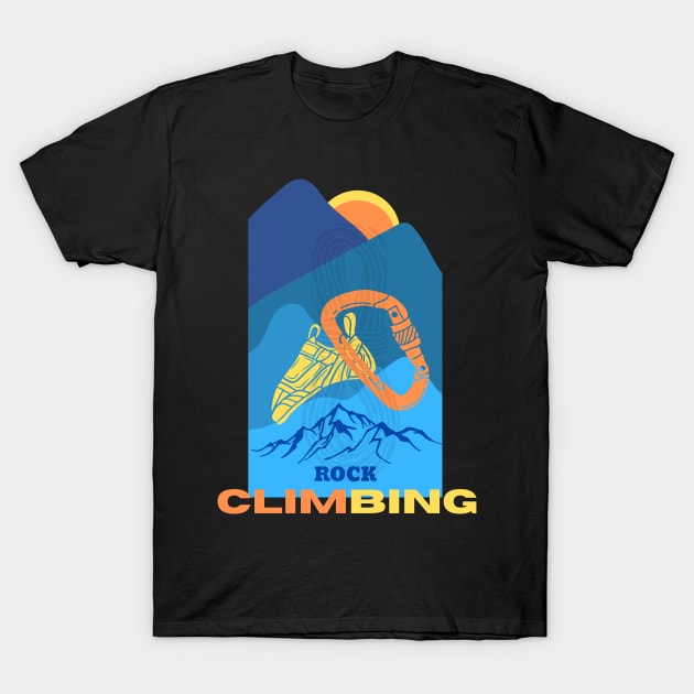 rock climbing retro style T-Shirt by lmdesignco